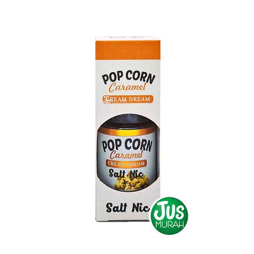 Cream Dream Salt Pop Corn Caramel Vape E Juice Cecair